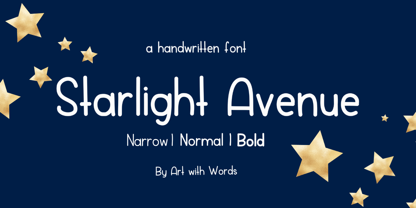 Font Starlight Avenue